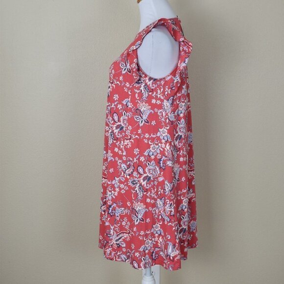 LOFT Floral Paisley Ruffle Jersey Dress NEW - Picture 4 of 8